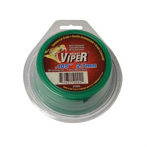 TRIMMER LINE ROUND GREEN VIPER .105 30'