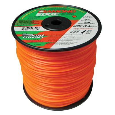 TRIMMER LINE SQUARE DIAMOND .095 3LB - 750'